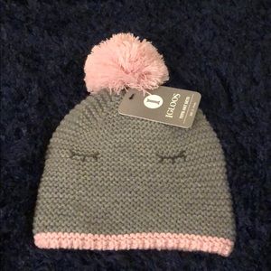 Pink and Grey Igloos Tots Hat Sets